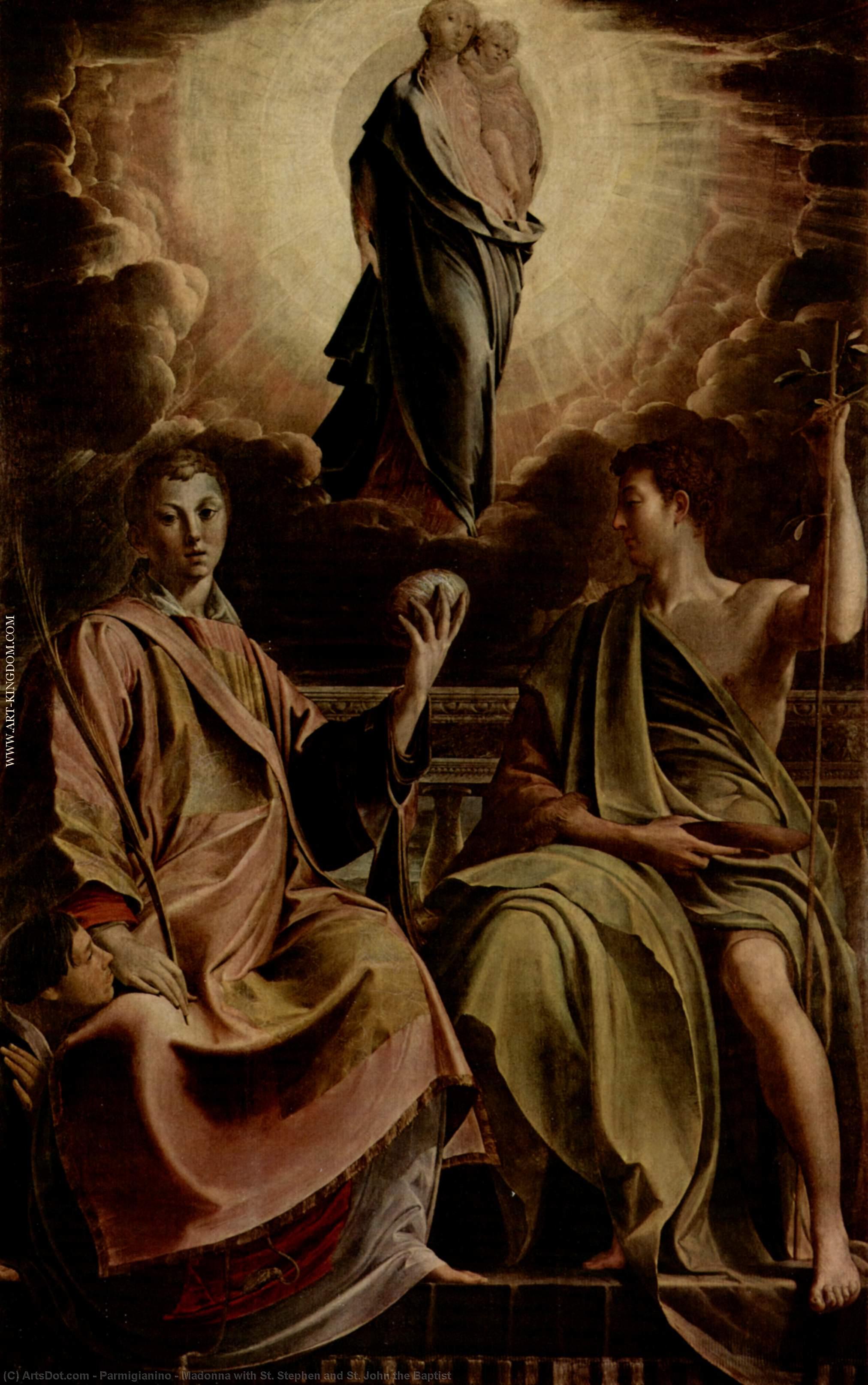 Madonna With St. Stephen And St. John The Baptist — Parmigianino