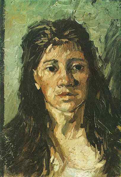 Head Of A Woman With Her Hair Loose — Vincent Willem Van Gogh