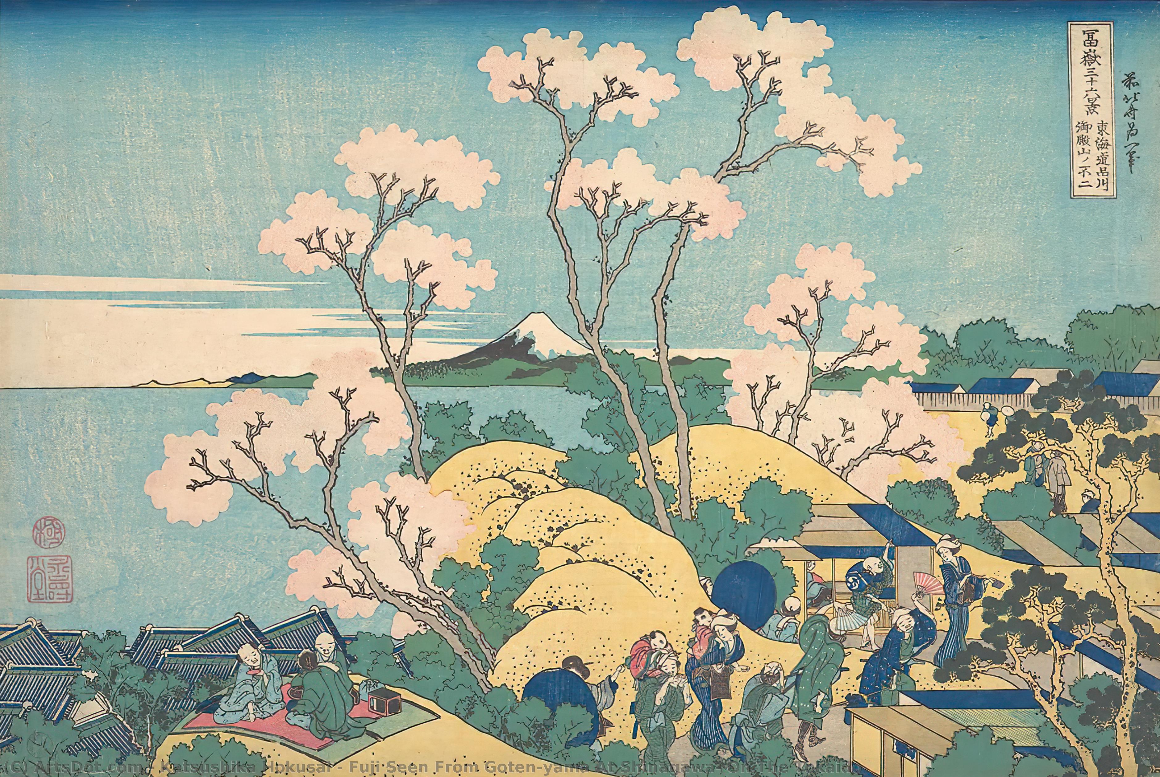 Fuji Seen From Goten-yama At Shinagawa, On The Tokaido — Katsushika Hokusai