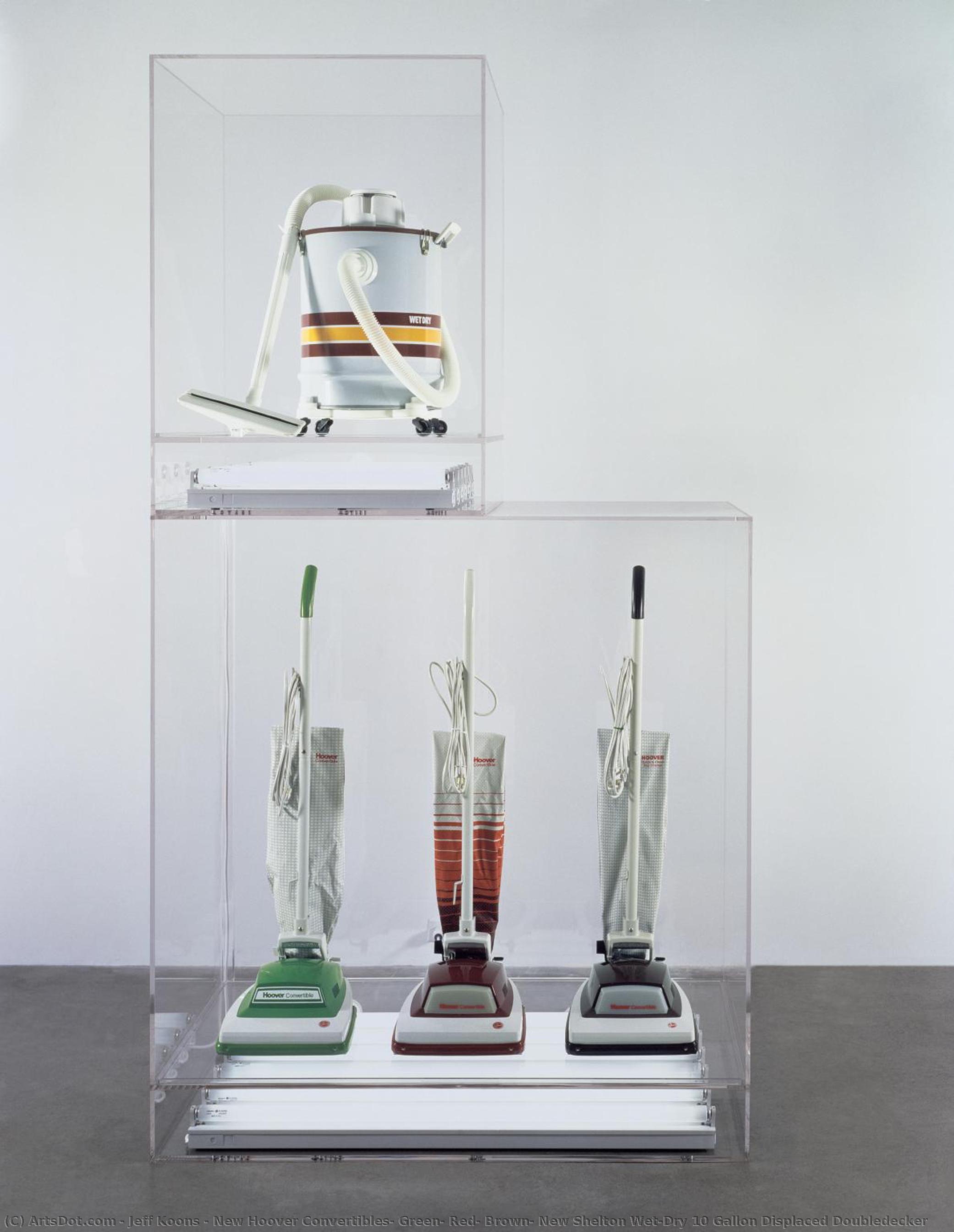 New Hoover Convertibles, Green, Red, Brown, New Shelton Wet/dry 10 Gallon Displaced Doubledecker — Jeff Koons