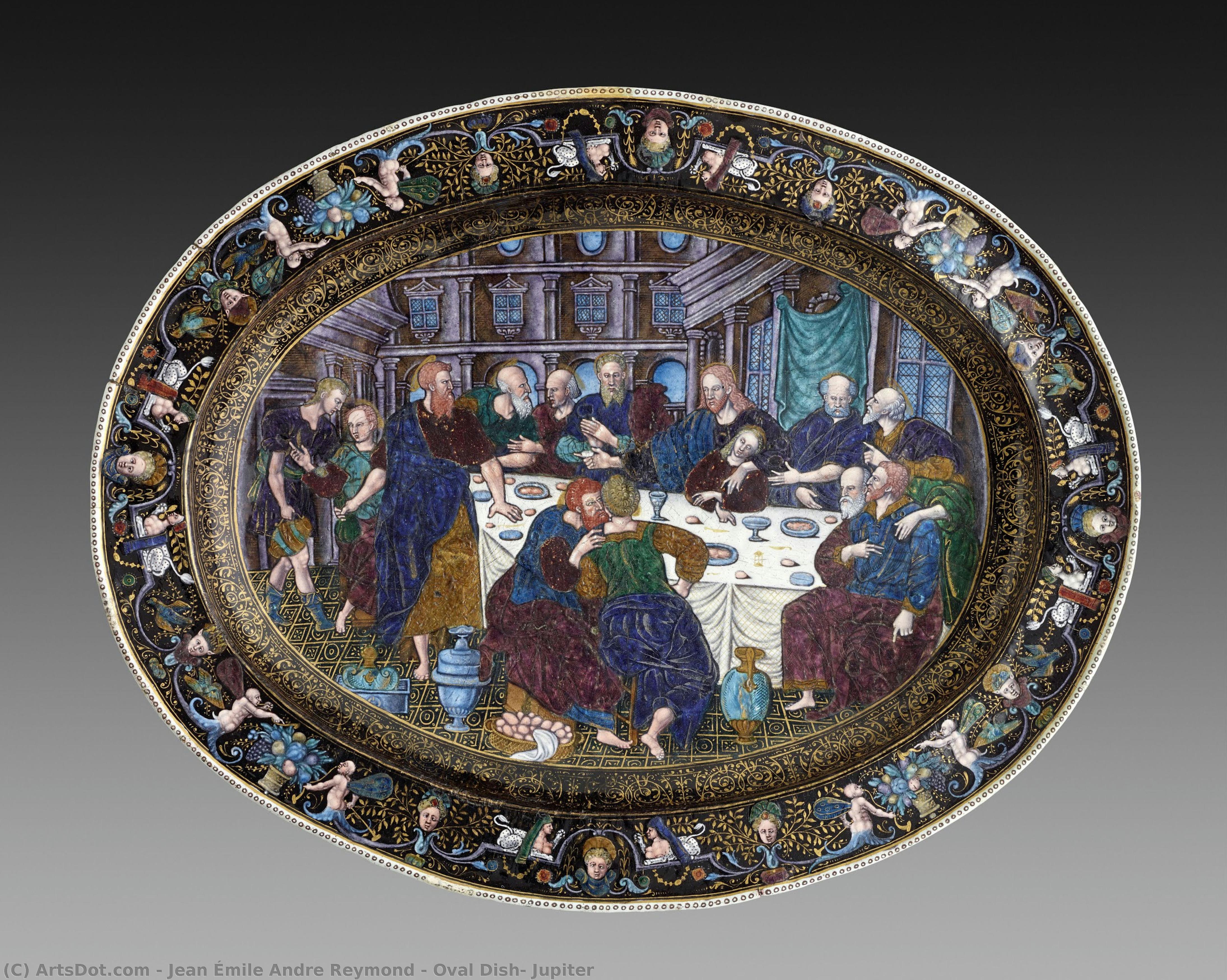 Oval Dish: Jupiter — Jean Émile Andre Reymond