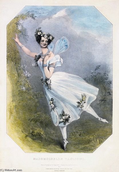Marie Taglioni As Flore In Charles Didelot's Ballet Zephire Et Flore — Alfred Edward Chalon