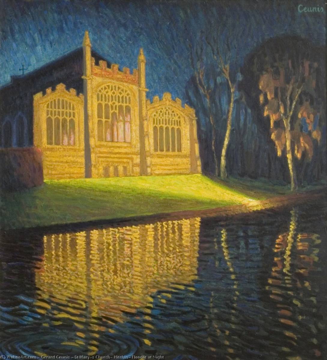 St Mary's Church, Hitchin, Floodlit At Night — Gerard Ceunis