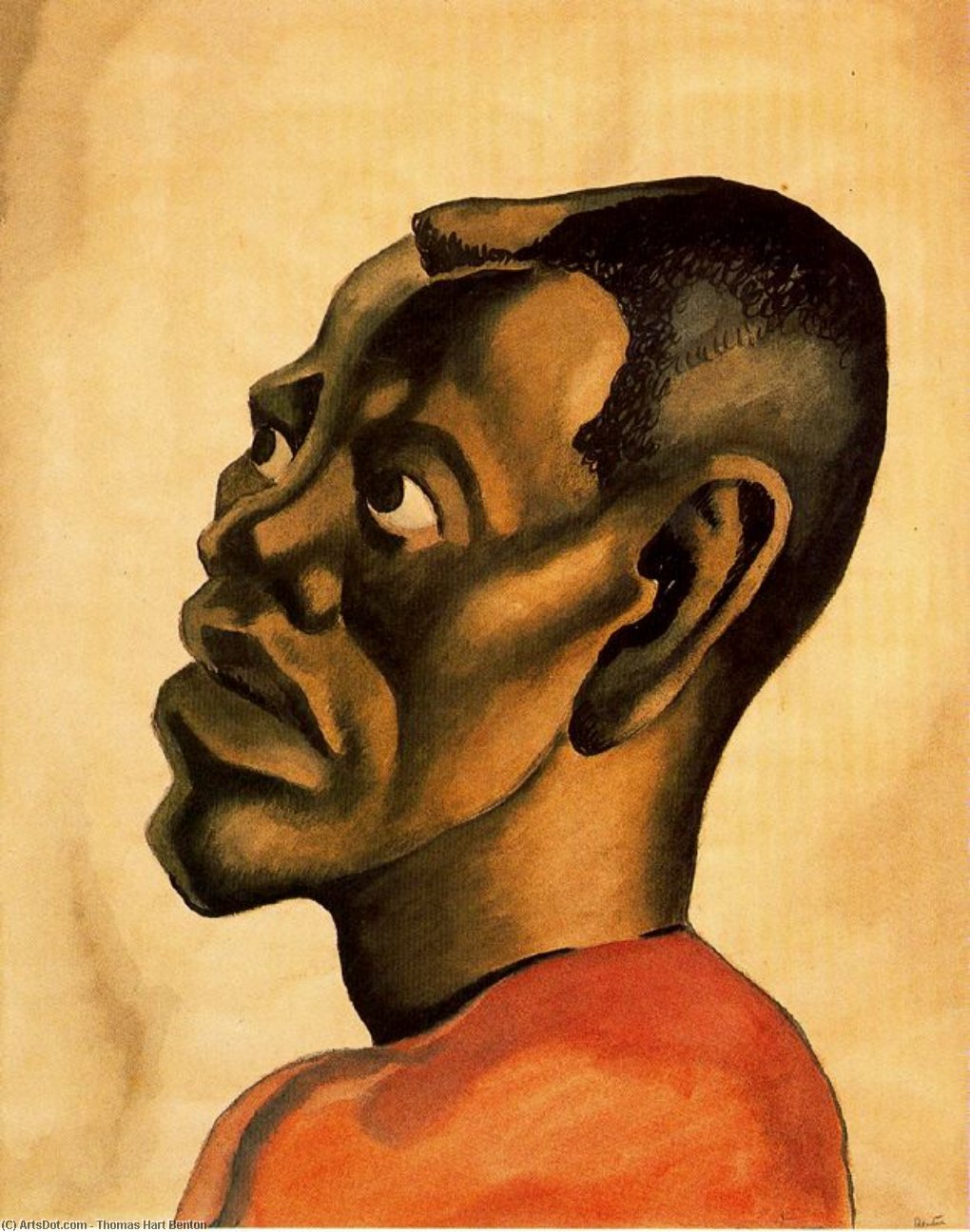 Negro Head — Томас Харт Бентон