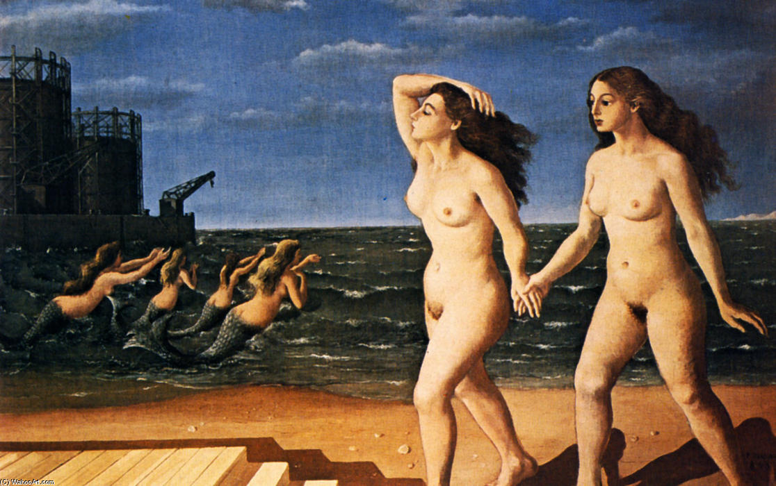 Woman In Front Of The Sea — Paul Delvaux