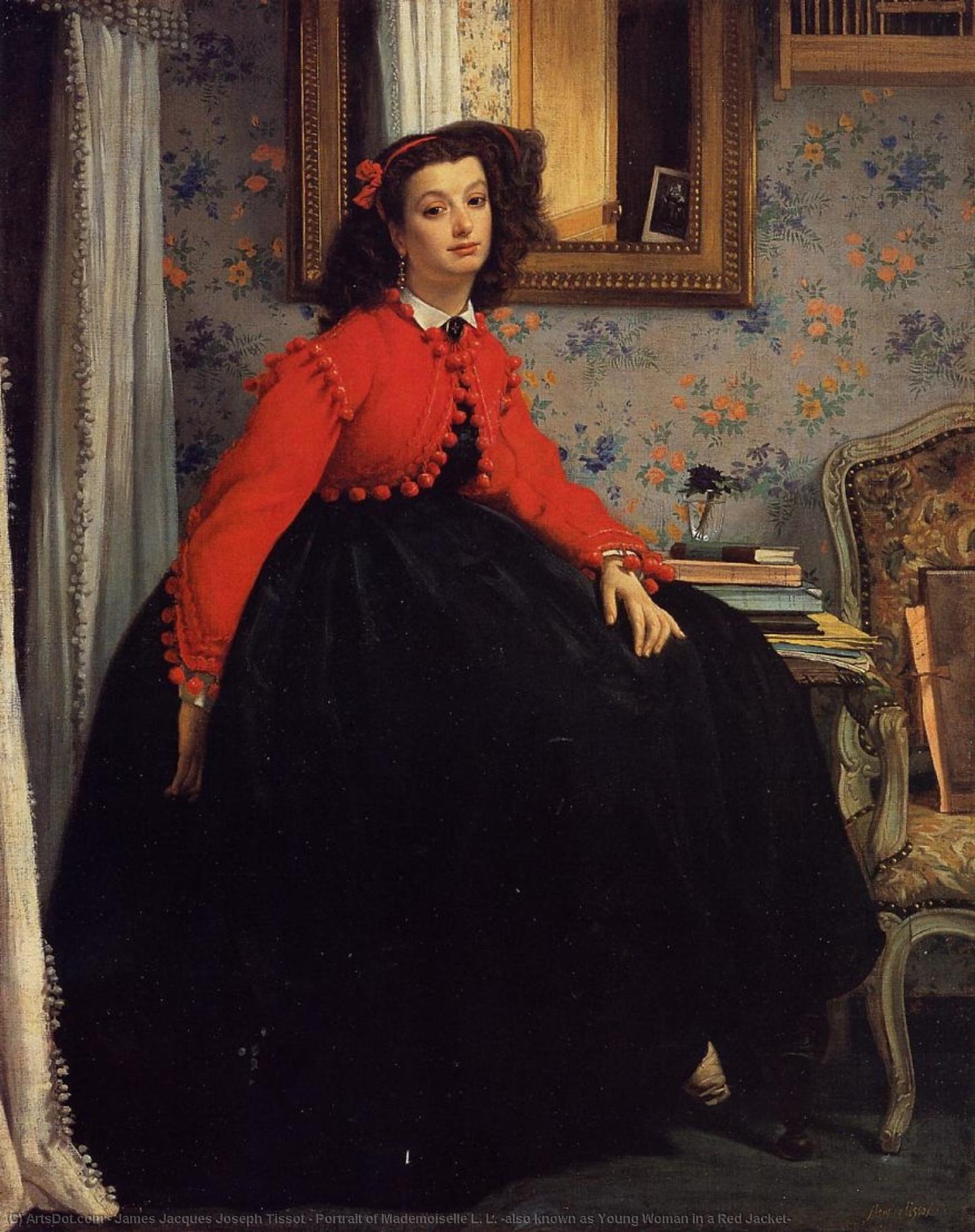 Porträt Von Mademoiselle L. L. (auch Bekannt Als Junge Frau In Einem Roten Jackett) — Jacques Joseph Tissot