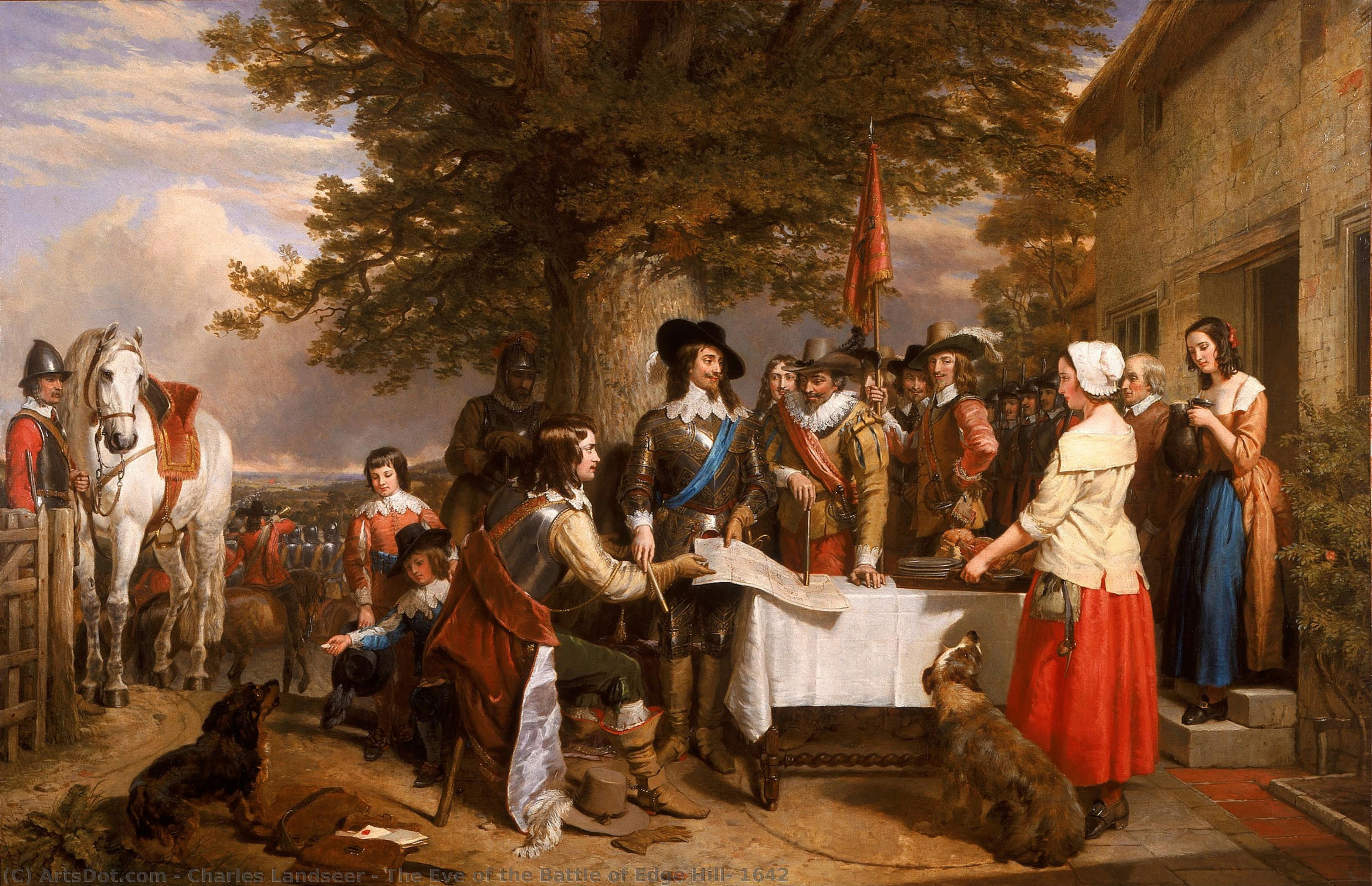 The Eve Of The Battle Of Edge Hill, 1642 — Charles Landseer