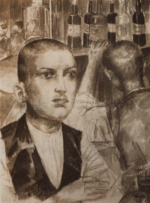 Garson Parisian Cafe — Kuzma Petrov-vodkin