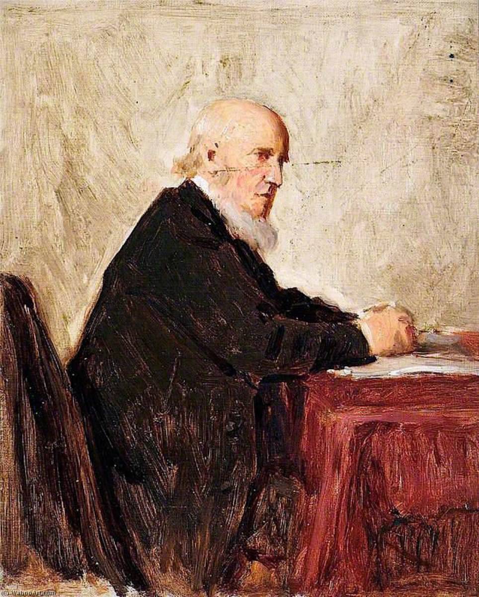 Minister Seated At A Table — George Reid