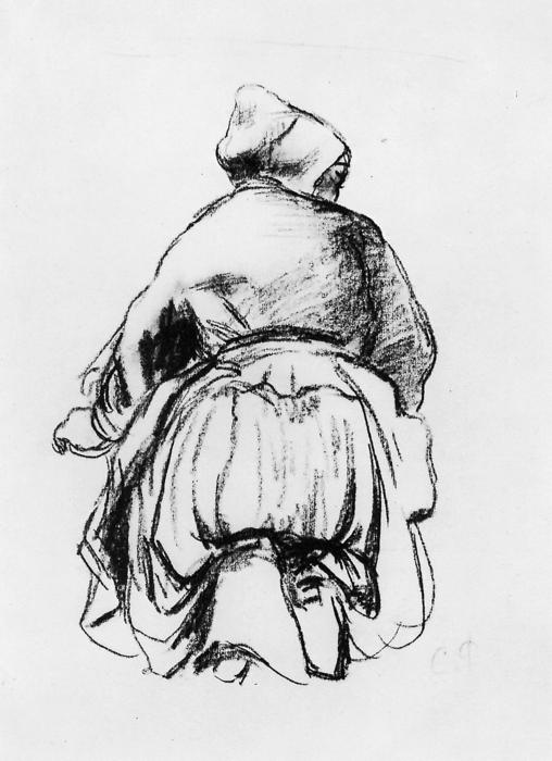 Kneeling Woman — Camille Pissarro