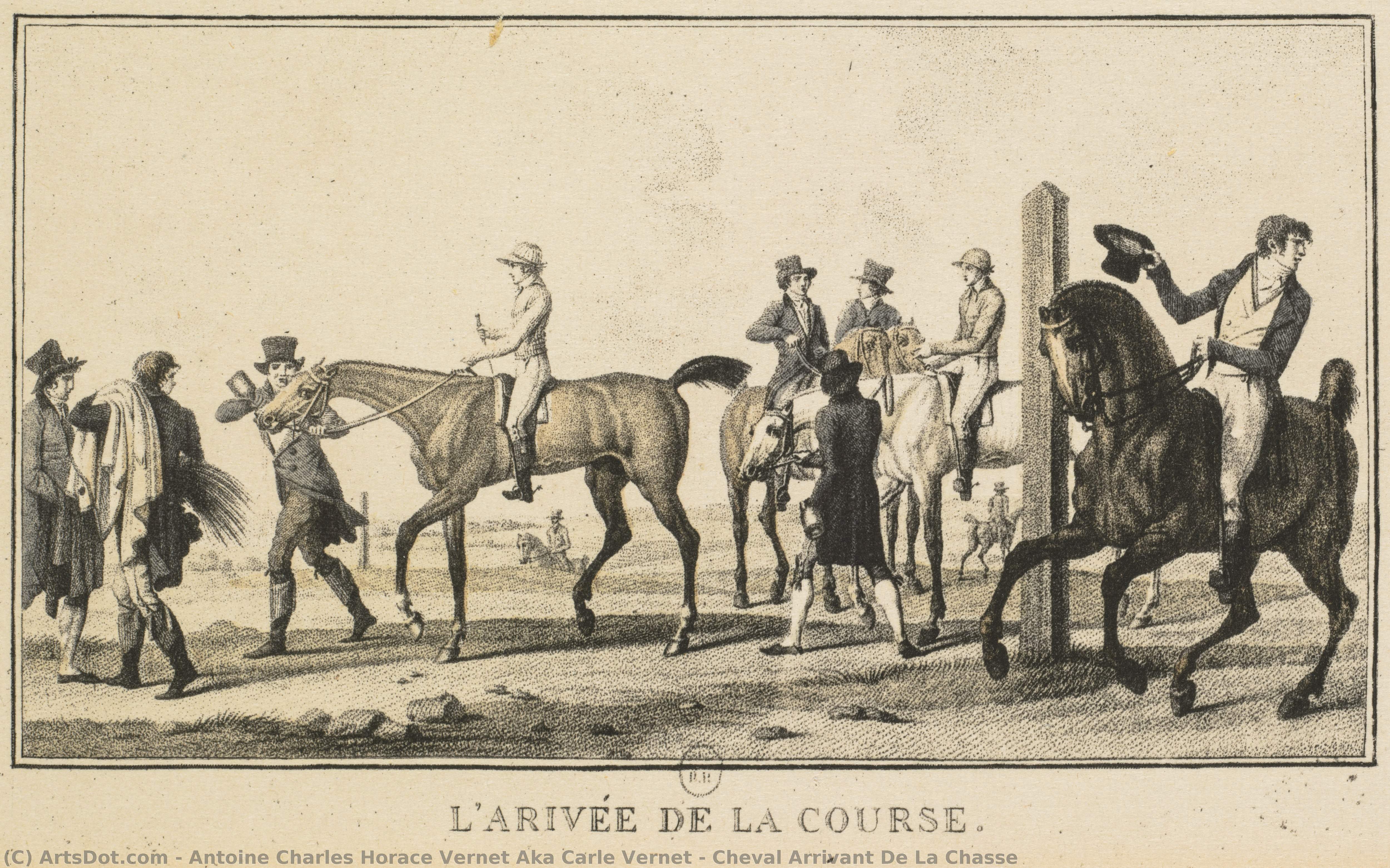 Cheval Arrivant De La Chasse — Antoine Charles Horace Vernet Aka Carle Vernet