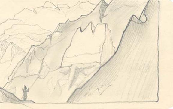 Sketch Of Mountain Landscape 24 — Nicholas Roerich