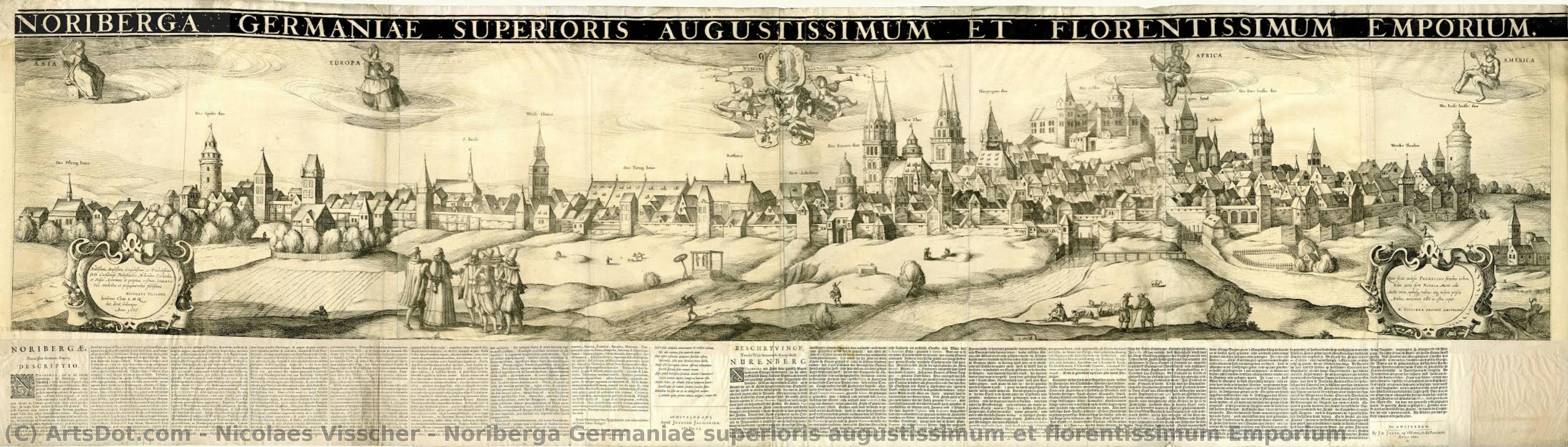 Noriberga Germaniae Superioris Augustissimum Et Florentissimum Emporium — Nicolaes Visscher