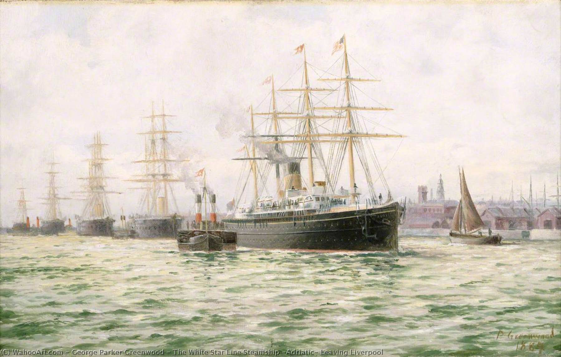 The White Star Line Steamship 'adriatic' Leaving Liverpool — George Parker Greenwood