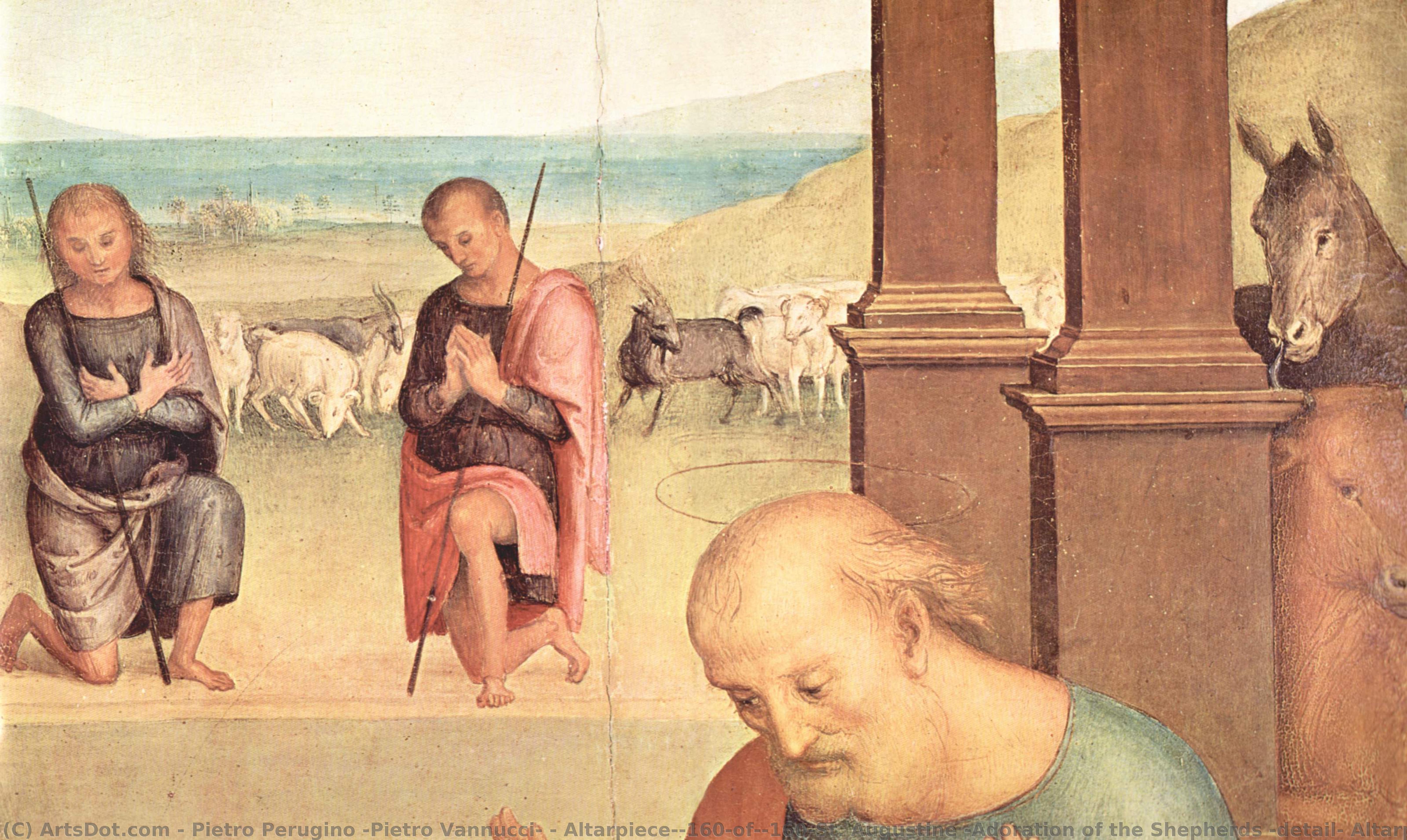Altarpiece Of St. Augustine -adoration Of The Shepherds (detail) Altarpiece Of St. Augustine — Pietro Perugino (pietro Vannucci)