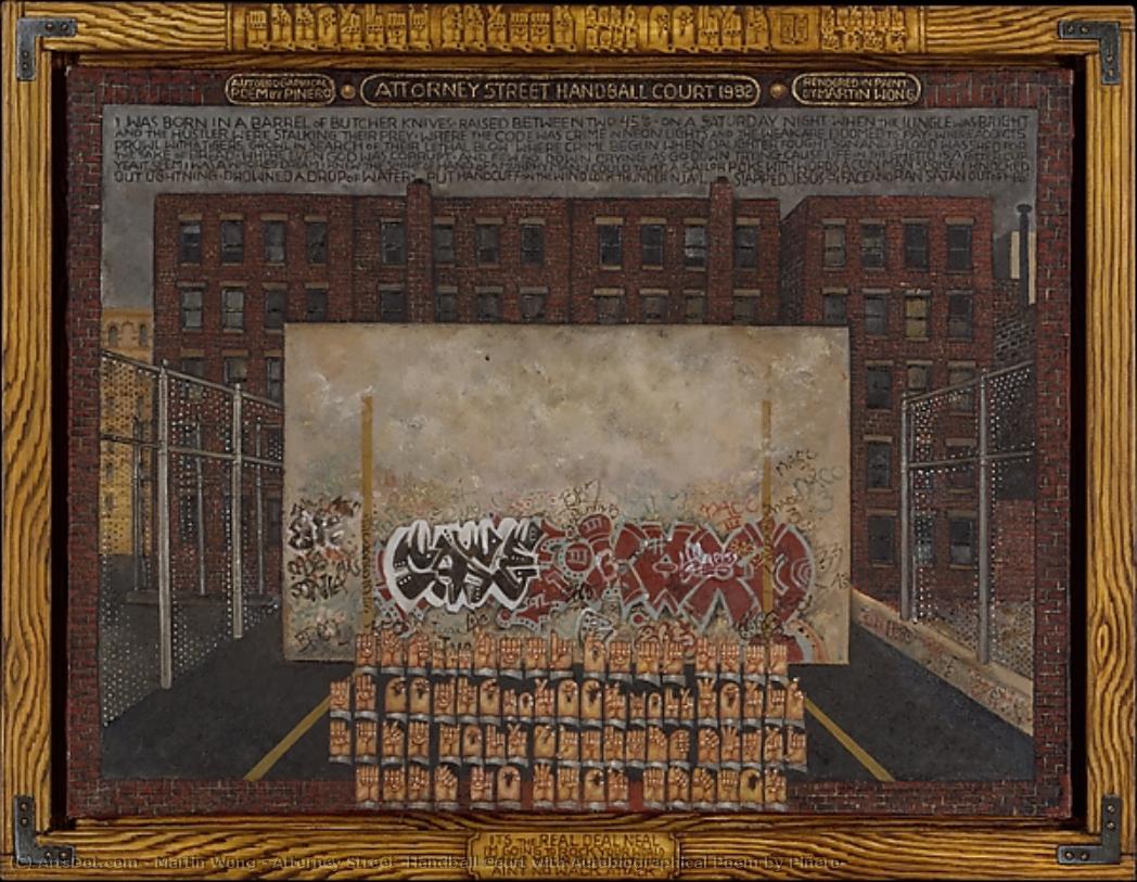 Attorney Street (handball Court With Autobiographical Poem By Piñero) — Martin Wong