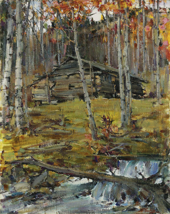 Autumn Trees, Twinning — Nicolai Fechin