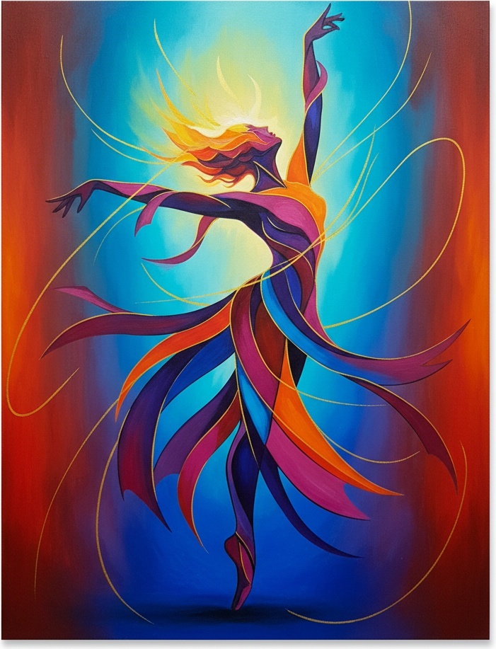 Ascension's Chroma: A Luminous Dance Of Azure And Crimson Energy. — Christian Noiret