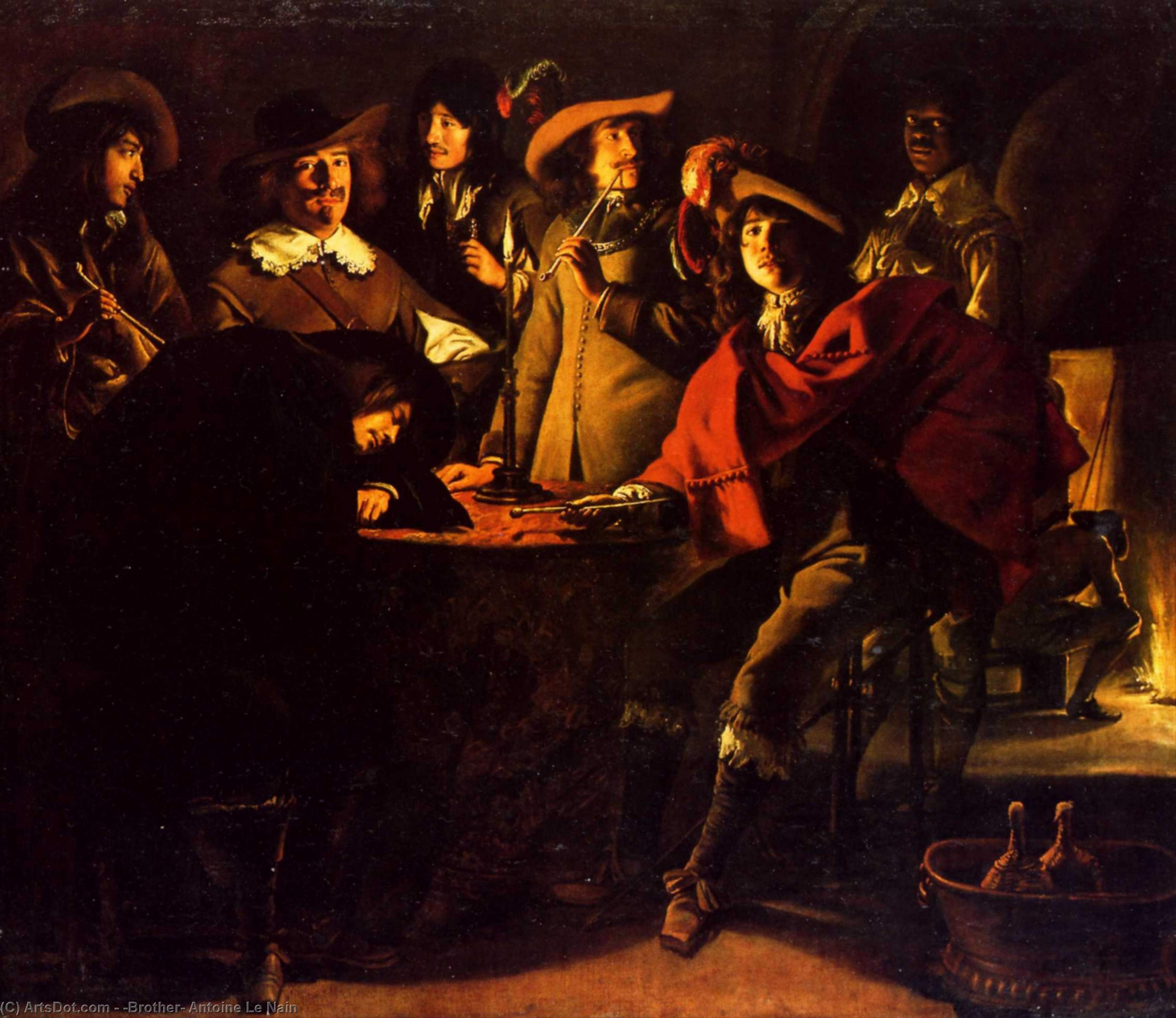 Smokers In An Interior — (brother) Antoine Le Nain
