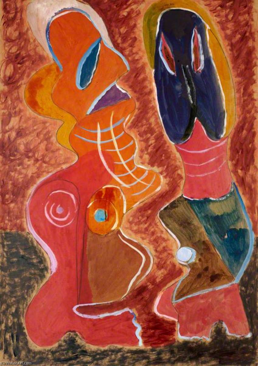 An Abstract Composition With Two Anthropomorphic Figures — Eileen Agar