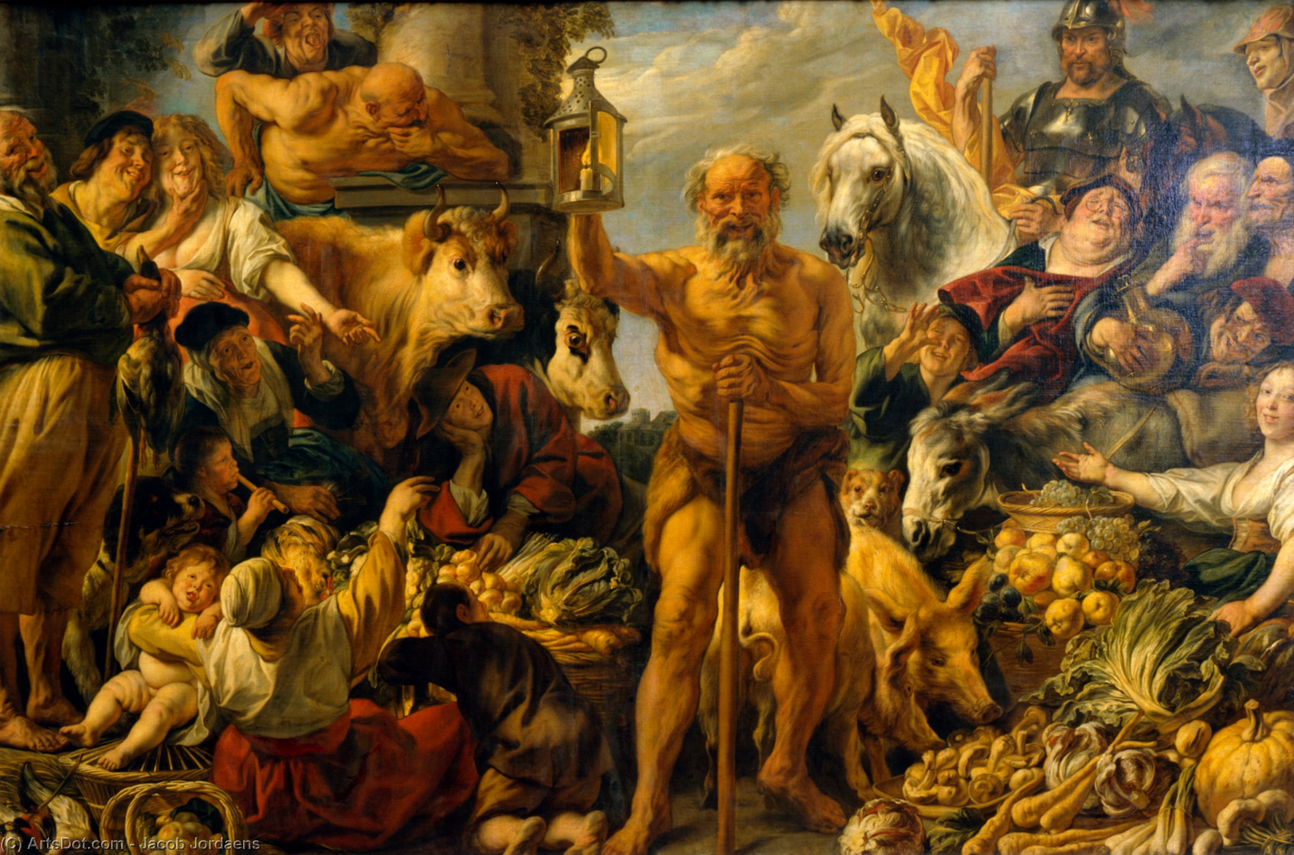 Diogenes Searching For An Honest Man — Jacob Jordaens