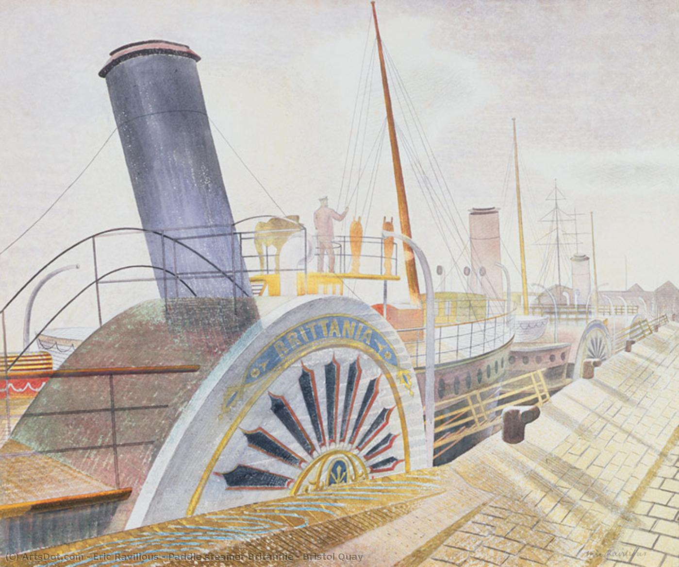 Paddle Steamer Britannie - Bristol Quay — Eric William Ravilious