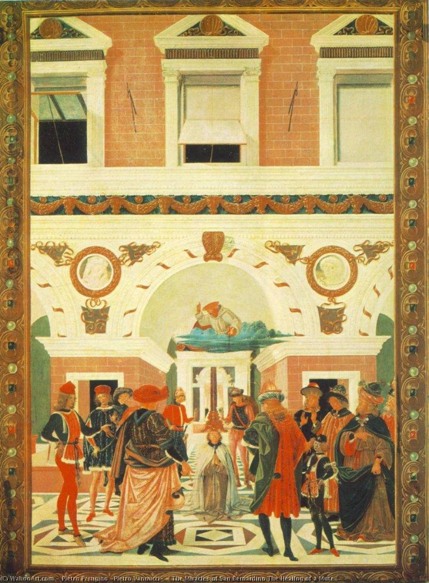 The Miracles Of San Bernardino The Healing Of A Mute — Pietro Perugino (pietro Vannucci)