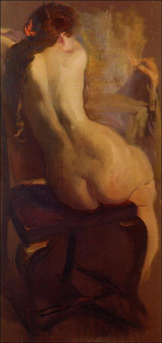 Estudio De Desnudo — Manuel Benedito Vives