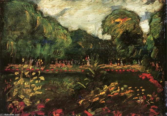 Main Entrance, Luxembourg Garden, Paris — George Benjamin Luks
