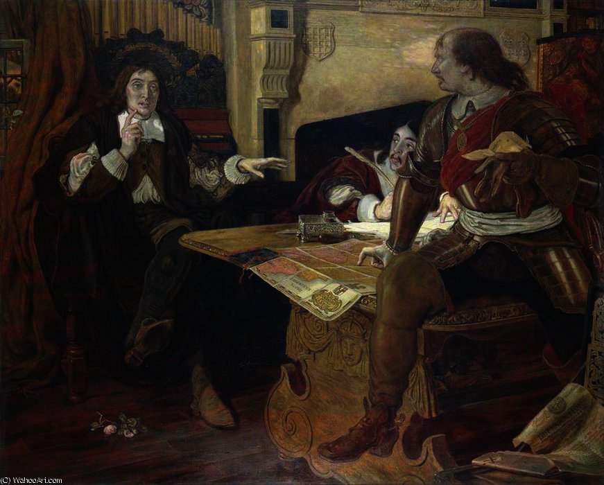 Cromwell, Protector Of The Vaudois — Ford Madox Brown