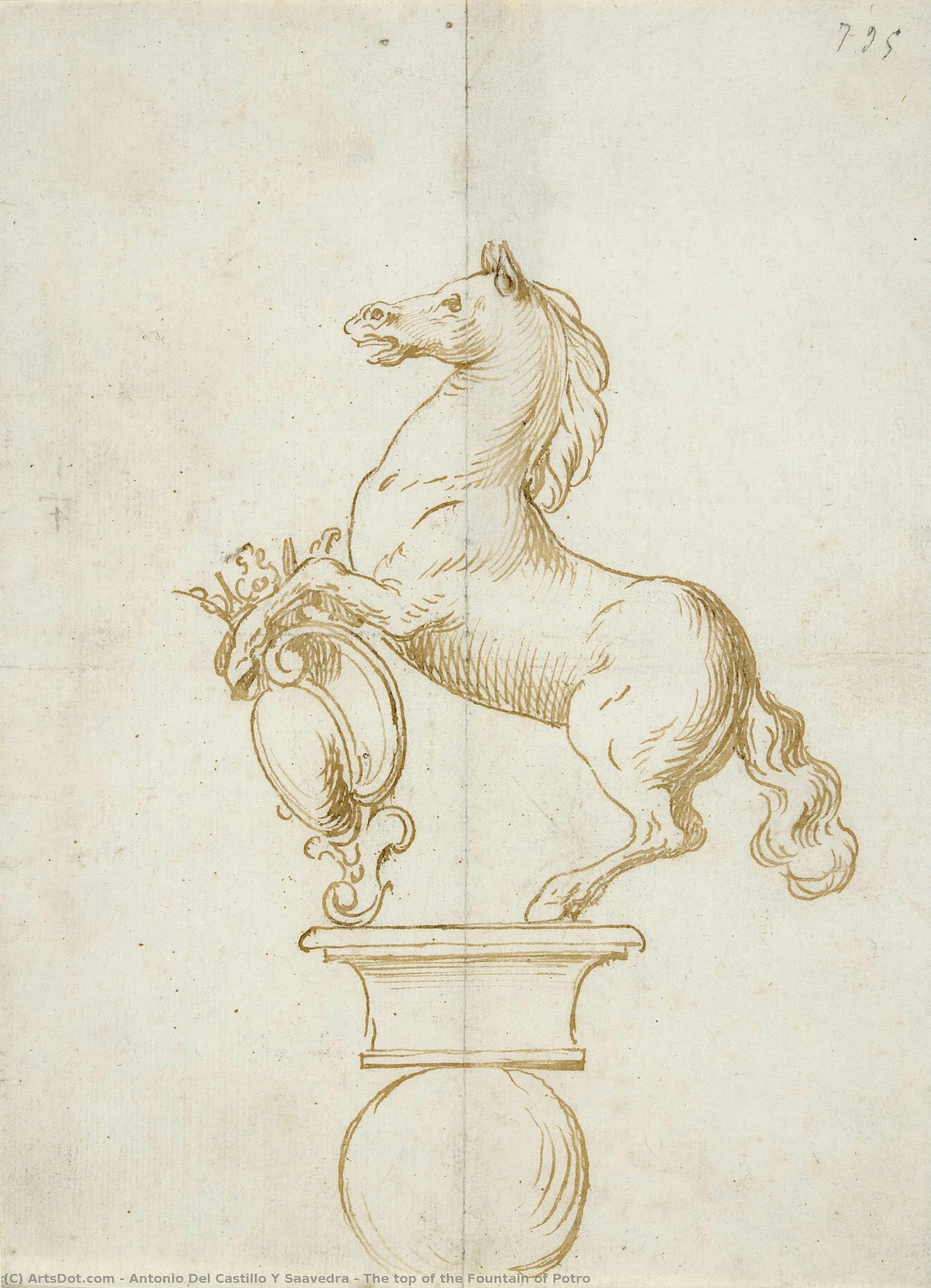 The Top Of The Fountain Of Potro — Antonio Del Castillo