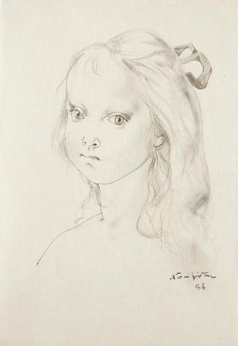 Tête De Jeune Fille — Léonard Tsuguharu Foujita