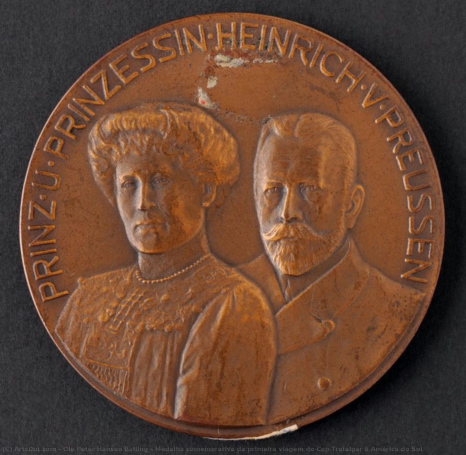 Medalha Comemorativa Da Primeira Viagem Do Cap Trafalgar À América Do Sul — Ole Peter Hansen Balling