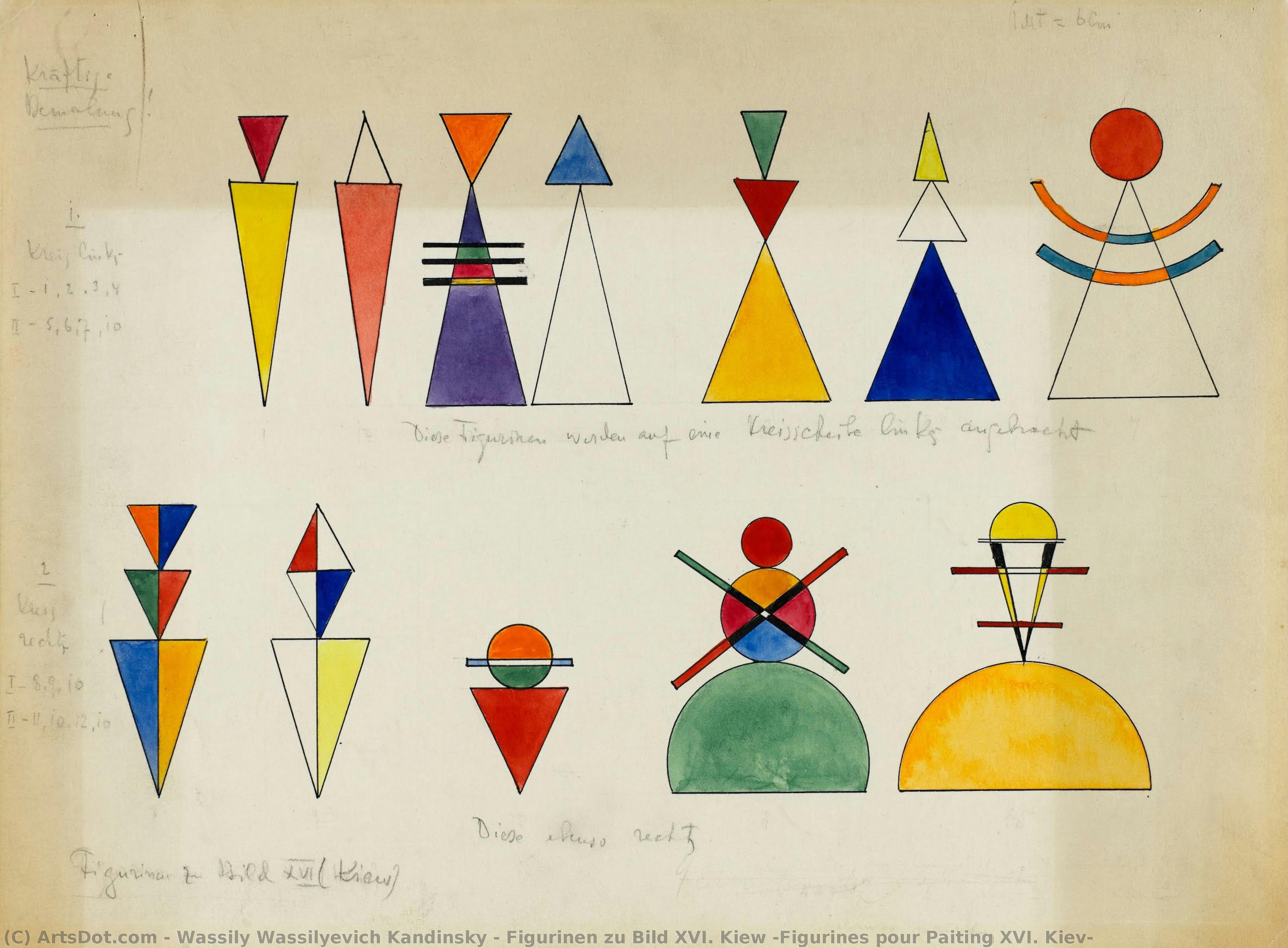 Figurinen Zu Bild Xvi. Kiew (figurines Pour Paiting Xvi. Kiev) — Wassily Wassilyevich Kandinsky