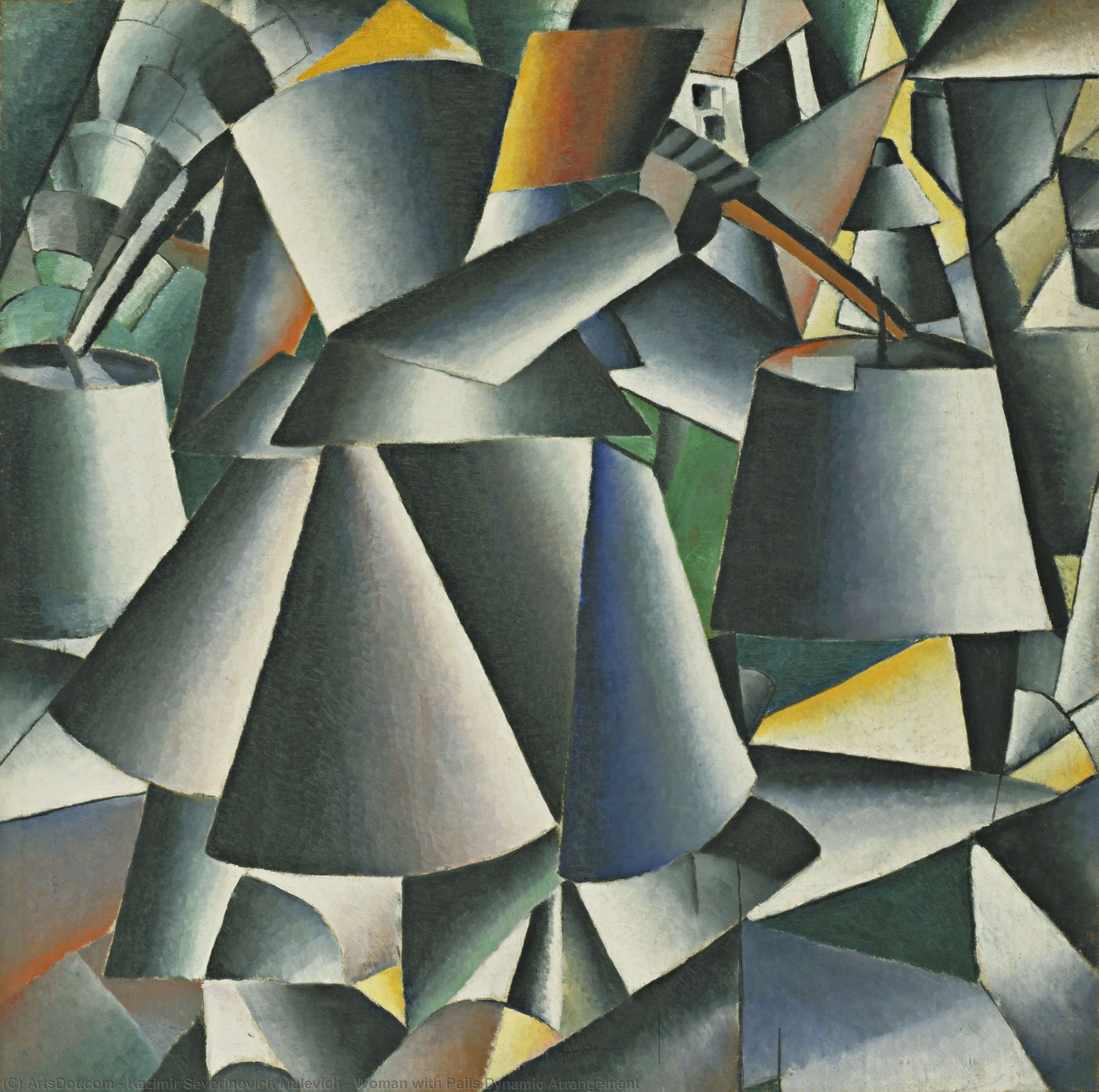 Woman With Pails Dynamic Arrangement — Kazimir Malevich