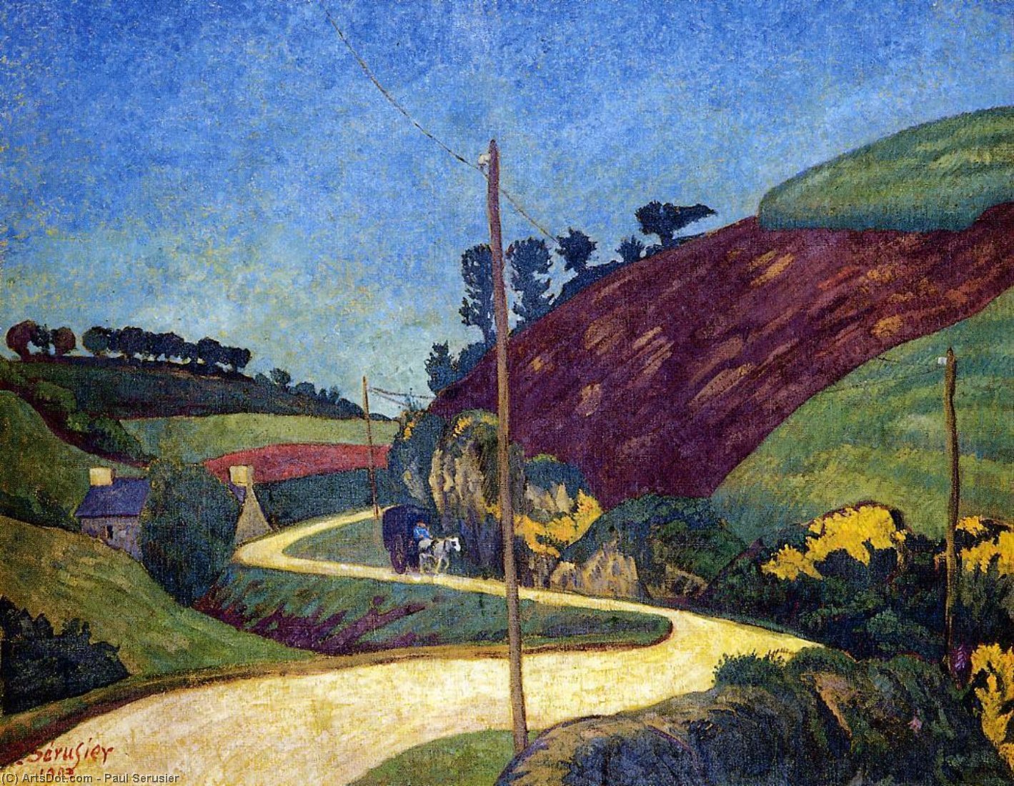 The Stagecoach Road In The Country With A Cart — Paul Sérusier