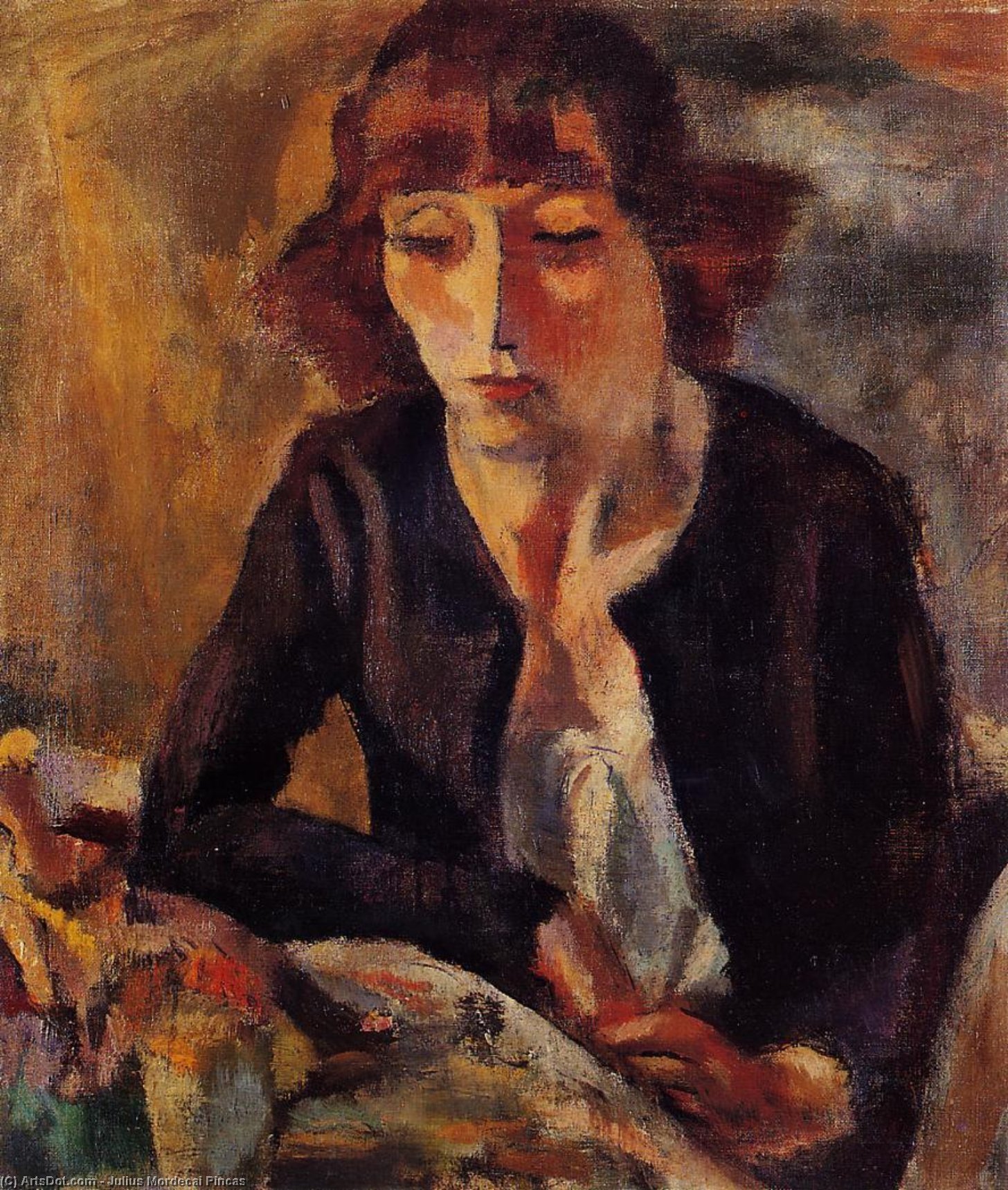 Portrait Of Hermine David — Julius Mordecai Pincas