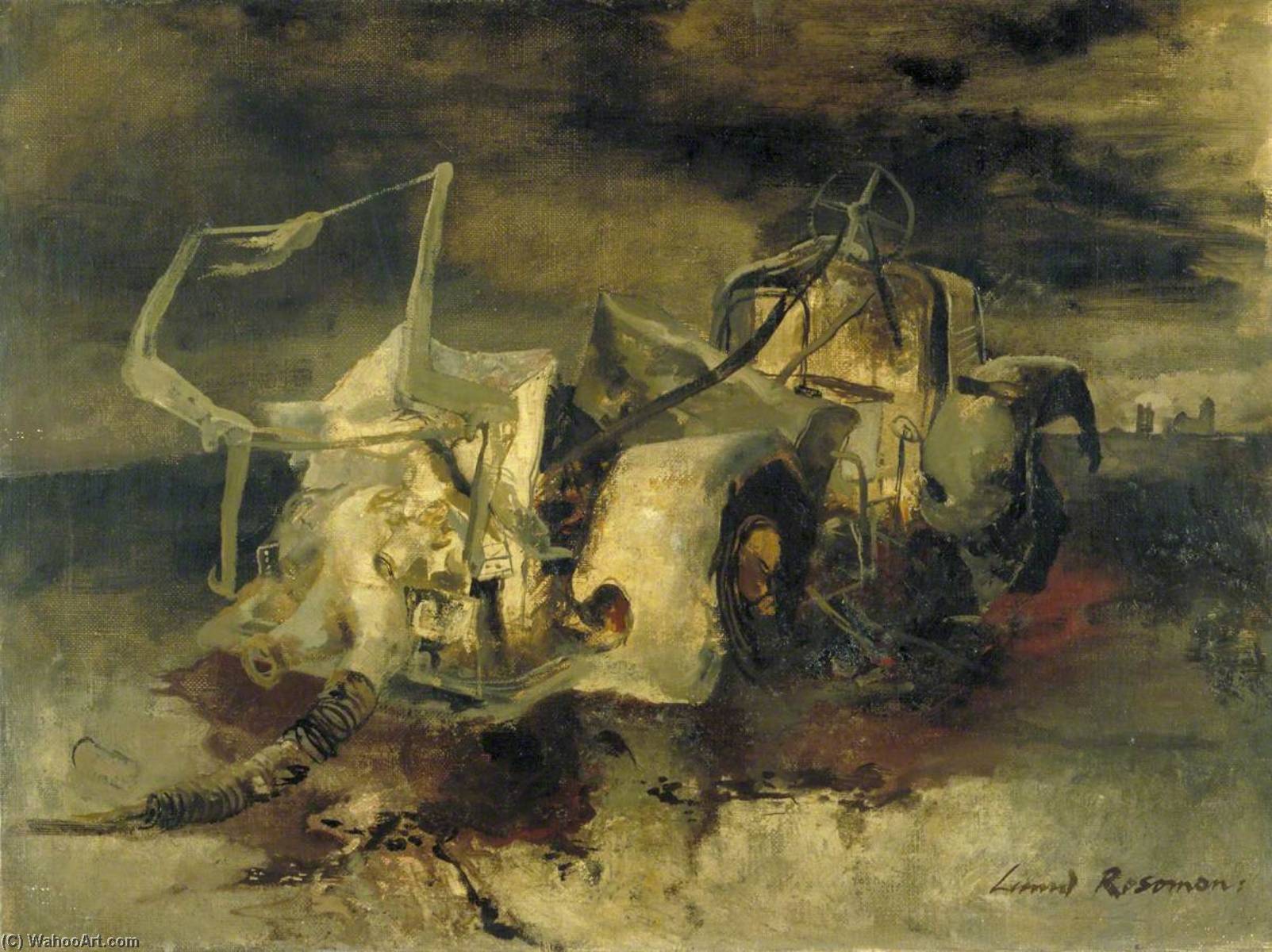 A Burnt Out Fire Appliance — Leonard Henry Rosoman