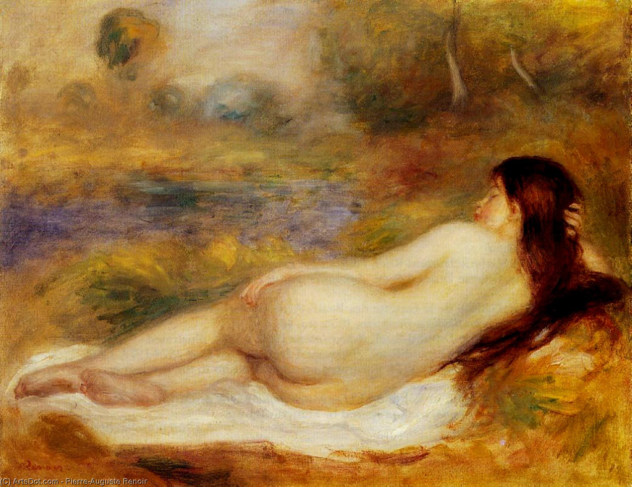 Nude Reclining On The Grass — Pierre-auguste Renoir
