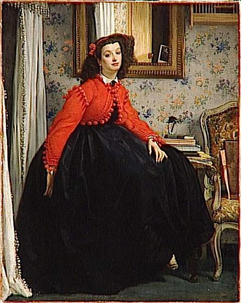 Portrait De Melle L. Là. , Dit Aussi Jeune Fille En Veste Rouge — Jacques Joseph (james ) Tissot