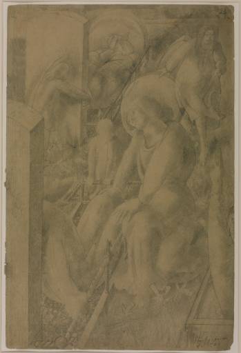Drawing For Right Panel Of `resurrection. Tidying' — Sir Stanley Spencer