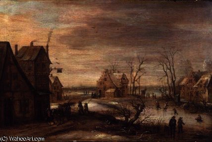 A Village In Winter — Frans De Momper