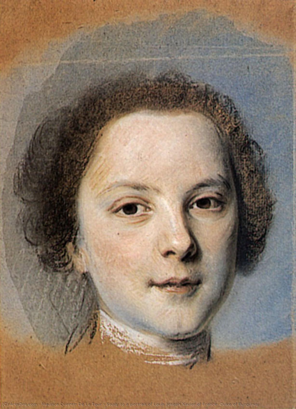 Study To A Portrait Of Louis Joseph Xavier Of France, Duke Of Burgundy — Maurice Quentin De La Tour