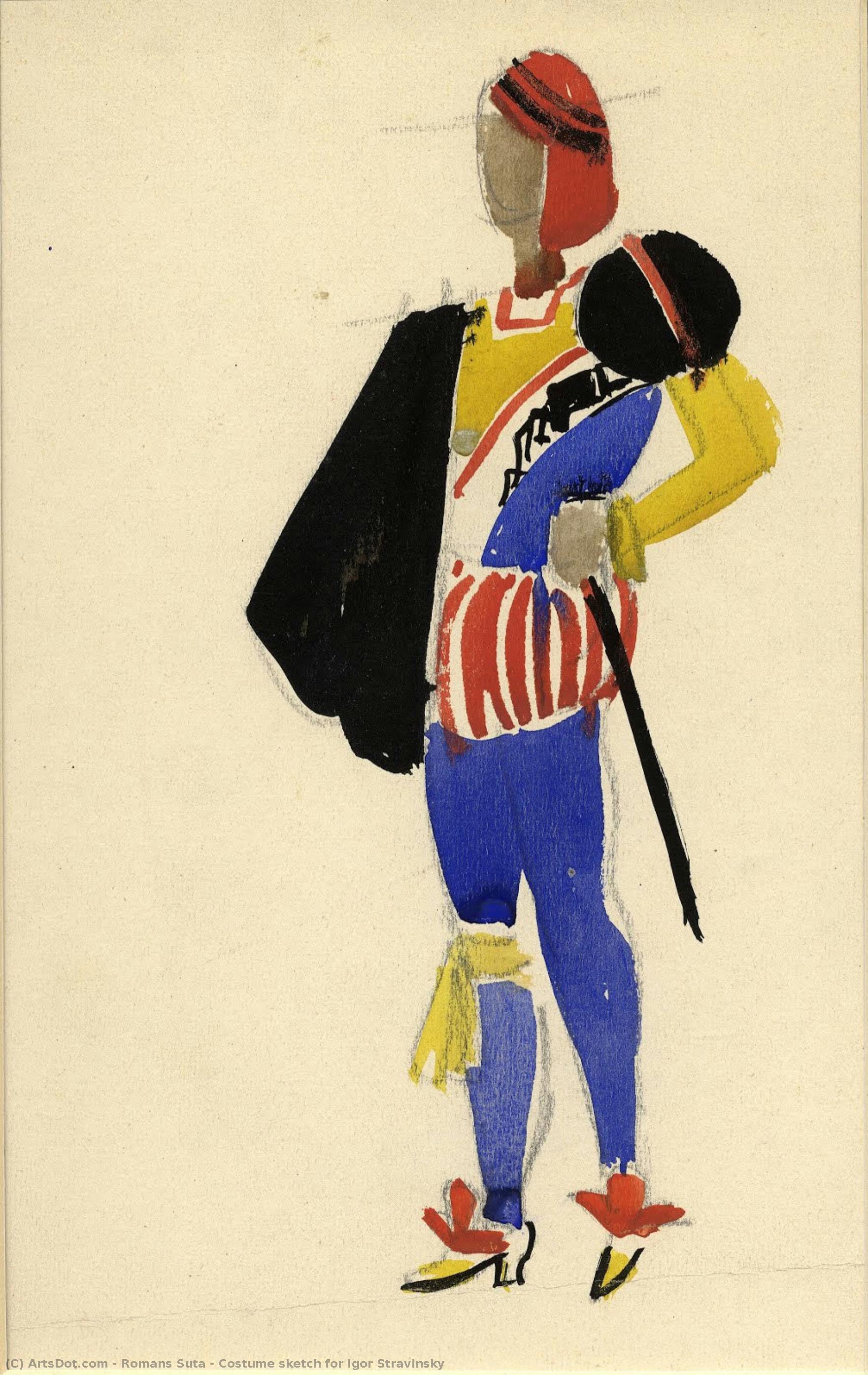 Costume Sketch For Igor Stravinsky — Roman Šuta