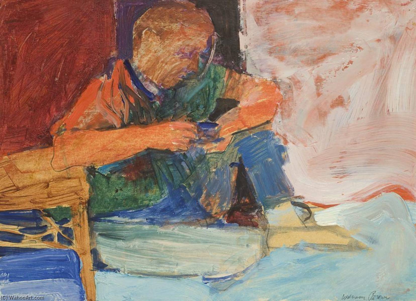 Paul Drinking Coffee — William Theophilus Brown