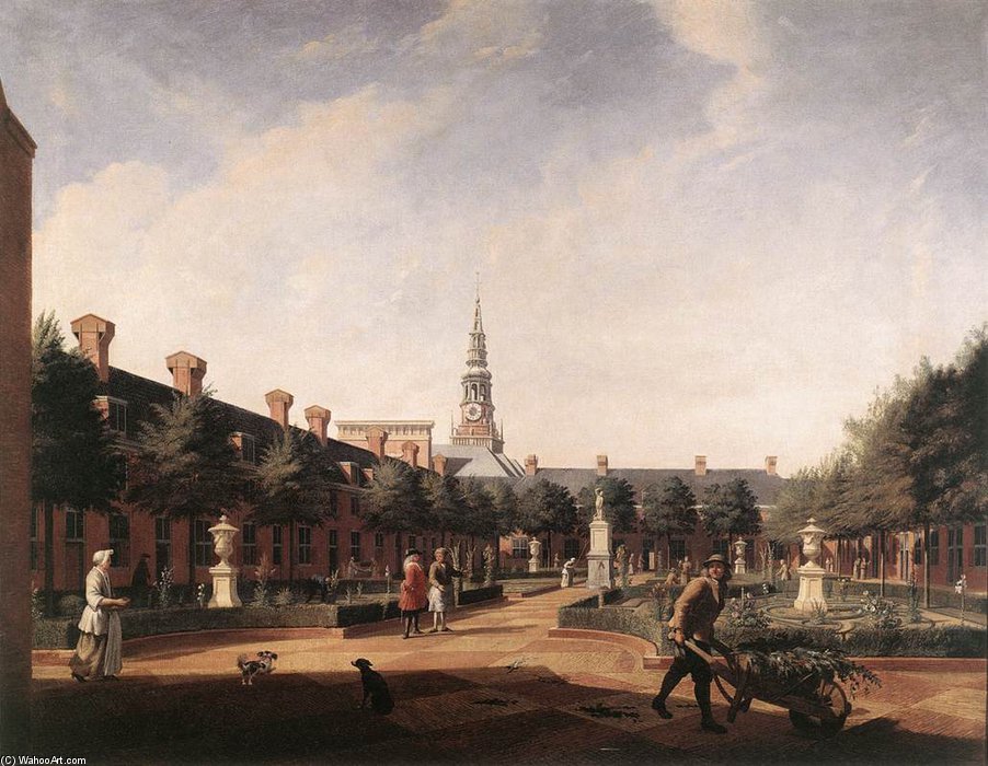 The Courtyard Of The Proveniershof — Vincent I Laurensz Van Der Vinne