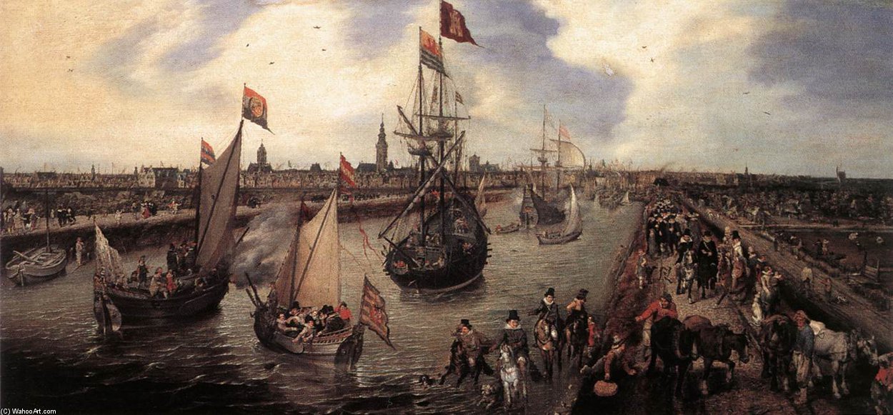 The Harbour Of Middelburg — Adriaen Pietersz Van De Venne