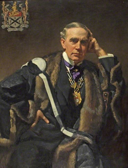 Self Portrait In The Robes Of The Worshipful Company Of Glaziers — Frank O. Salisbury