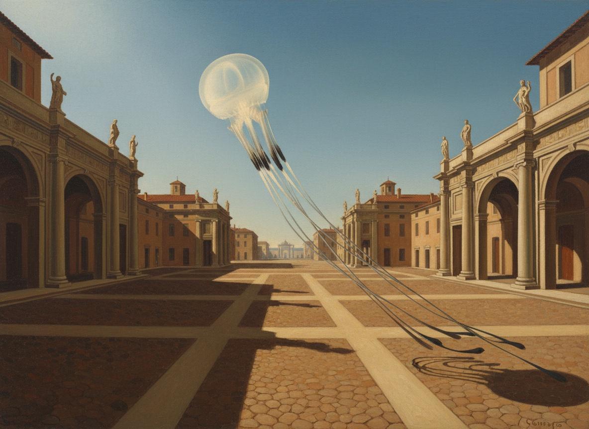 Ephemeral Resonance In Ochre And Azure — Jacques Villedieu