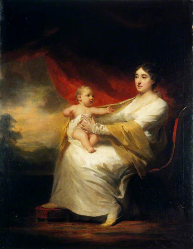 Charlotte Hall (1812–1894), Lady Hume Campbell Of Marchmont, And Her Son, Sir Hugh Hume Campbell, 7th Baronet Of Marchmont — Henry Raeburn Dobson